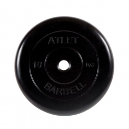 Диск обрезиненный Atlet, 10 кг 26 мм MB Барбел МВ-AtletB26-10