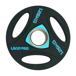 Олимпийский диск в уретане LIVEPRO 1,25 кг, черный/синий