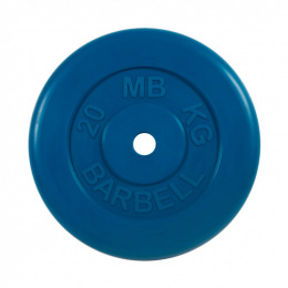 Диск обрезиненный, синего цвета 26 мм MB Barbell MB-PltC26-20