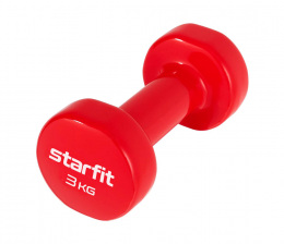 Гантель виниловая 3 кг Starfit, красный