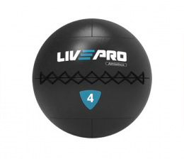 Медбол LIVEPRO Wall Ball PRO 4 кг, черный/синий