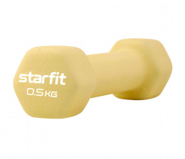 Гантель неопреновая 0,5 кг Starfit, желтый пастельный