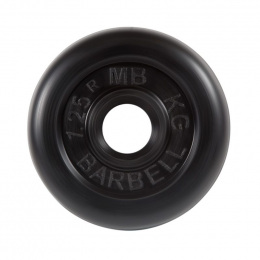 Диск обрезиненный 31 мм 1,25 кг черный МВ Барбел
