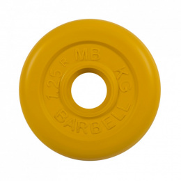 Диск обрезиненный желтого цвета, 31 мм MB Barbell MB-PltC31-15 