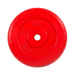 Диск обрезиненный, красного цвета 26 мм MB Barbell MB-PltC26-25
