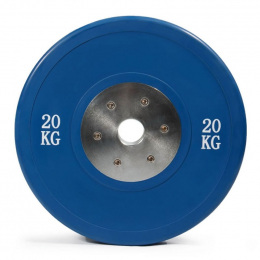 Профессиональный соревновательный диск для штанги 20 кг (синий)