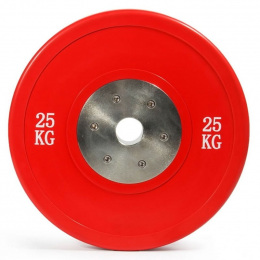 Профессиональный соревновательный диск для штанги 25 кг (красный)