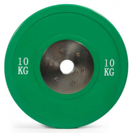 Профессиональный соревновательный диск для штанги 10 кг (зеленый)