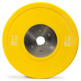 Профессиональный соревновательный диск для штанги 15 кг (желтый)