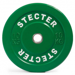 Каучуковый тренировочный диск 10 кг (зеленый)
