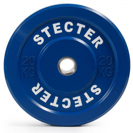 Каучуковый тренировочный диск 20 кг (синий)