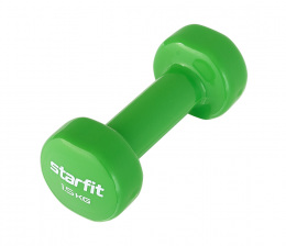 Гантель виниловая 1,5 кг Starfit, зеленый