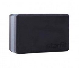 Блок для йоги Starfit, EVA, черно-серый