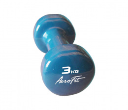 Гантели в виниловой оболочке Aerofit, 3 кг, голубой AFVD