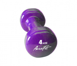 Гантели в виниловой оболочке Aerofit, 4 кг, фиолетовый AFVD