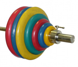 Штанга тренировочная 178,5 кг (МВ) цветная