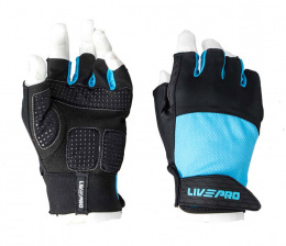 Атлетические перчатки LIVEPRO размер S-M, черный/синий