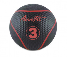 Набивной мяч 3 кг, черный/красные полоски Aerofit AFMB