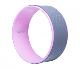 Колесо для йоги Starfit, 32 см, розовый пастель/серый