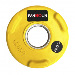 Блин для штанги обрезиненный олимпийский Pangolin, 51 мм. 1,25 кг, цветной