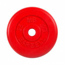 Диск обрезиненный красного цвета, 51 мм MB Barbell MB-PltC51-25