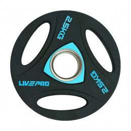 Олимпийский диск в уретане LIVEPRO 2,5 кг, черный/синий