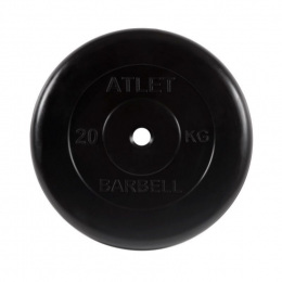 Диск обрезиненный Atlet, 20 кг 26 мм MB Barbell MB-AtletB26-20 