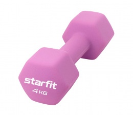Гантель неопреновая 4 кг Starfit, светло-фиолетовый