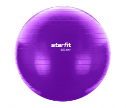 Мяч гимнастический 65 см Starfit, антивзрыв, фиолетовый 