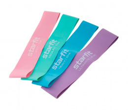 Комплект фитнес-резинок Starfit, латекс, 4 шт, цвет пастель