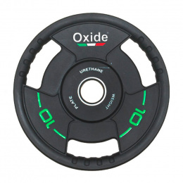 Черный полиуретановый олимпийский диск Oxide Fitness OWP02 10 кг