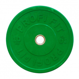 Диск для штанги каучуковый, цветной PROFI-FIT D-51, 10 кг