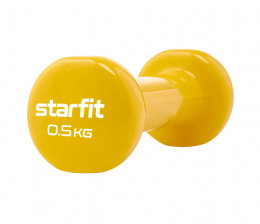 Гантель виниловая 0,5 кг Starfit, желтый