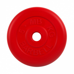 Диск обрезиненный, красного цвета 26 мм МВ Барбел MB-PltC26-5