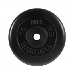Диск обрезиненный, черного цвета, 31 мм MB Barbell MB-PltB31-10