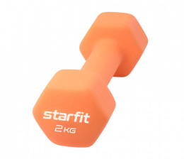 Гантель неопреновая 2 кг Starfit, оранжевый