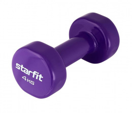 Гантель виниловая 4 кг Starfit, фиолетовый