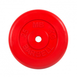 Диск обрезиненный красного цвета, 31 мм MB Barbell МВ-PltC31-25