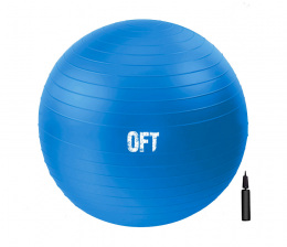 Гимнастический мяч 75 см синий с насосом OFT