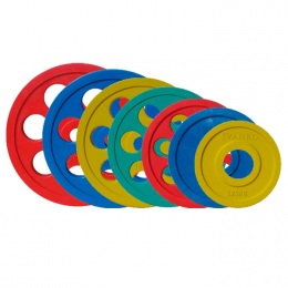 Набор дисков JOHNS цветн. 7-ми хват. обрезин. d51мм. от 1,25 кг до 25 кг