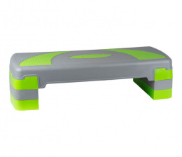 Степ-платформа 3 уровня 78х29х20 см, цвет серый/зеленый