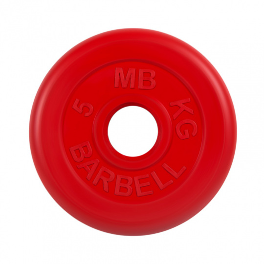 Диск обрезиненный красного цвета, 31 мм MB Barbell MB-PltC31-5