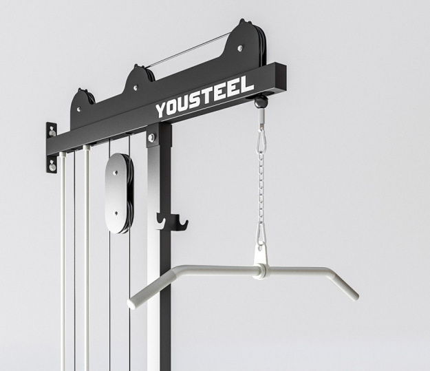 Верхняя и нижняя тяга, блочный тренажер (вес стека 136 кг) Yousteel
