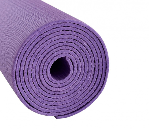 Коврик для йоги и фитнеса Starfit, PVC, 173x61x0,3 см, цвет фиолетовый пастель