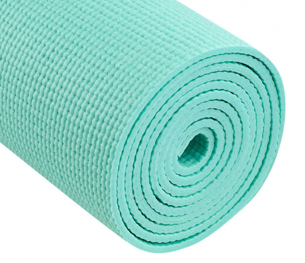 Коврик для йоги и фитнеса Starfit, PVC, 183x61x0,4 см, мятный