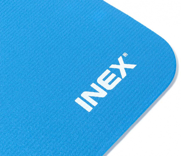 Гимнастический коврик INEX 180 х 60 х 1 см, синий, термопленка и листовка