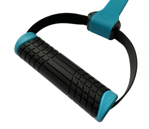 Ленточный амортизатор с рукоятками LIVEPRO Resistance Band, синий/черный