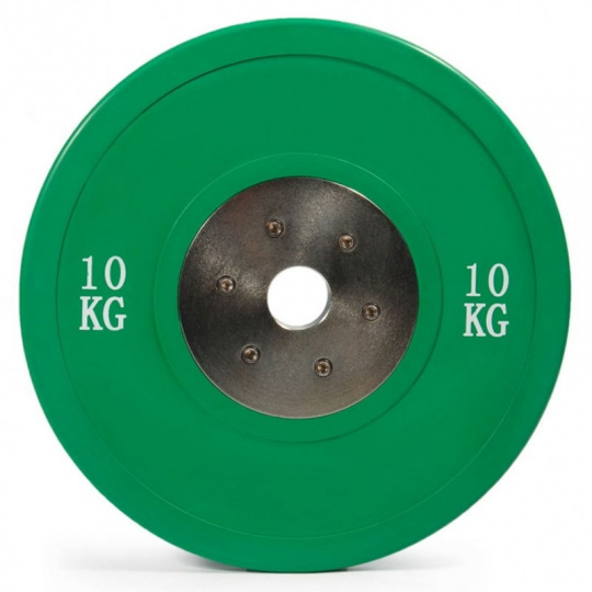 Профессиональный соревновательный диск для штанги 10 кг (зеленый)