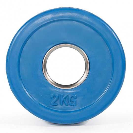 Цветной тренировочный диск 2,0 кг (малый, цвет - синий)