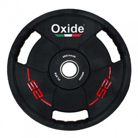 Черный полиуретановый олимпийский диск Oxide Fitness OWP02 25 кг